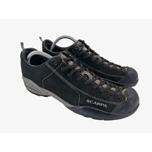 Scarpa Mojito Pelle Shoes Mens Size 10.5 Black Suede Vibram Hiking